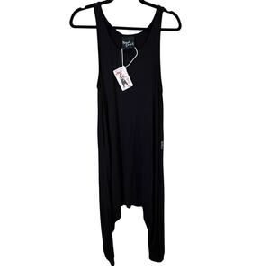NEW Momper Romper Sleeveless Ultra Soft Harem Style Romper Black Women's Large